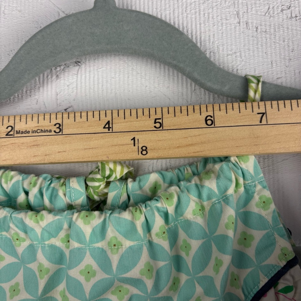 Matilda Jane Whimsical Green and Pink Playful Dress Girls 4 High Neck Sleeveless - Picture 6 of 8